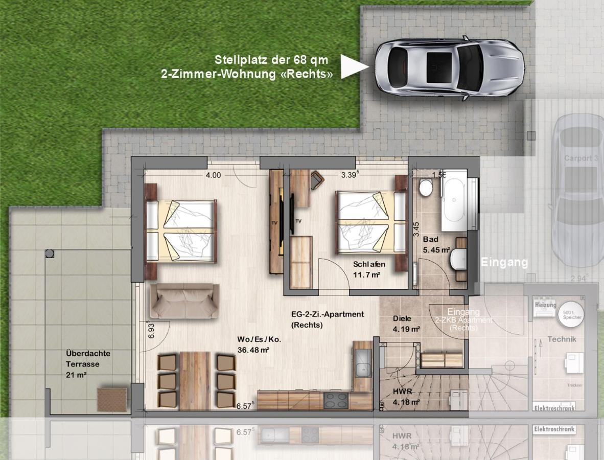 Apartment -neubau- 68 Qm 2-zimmer-wohnung